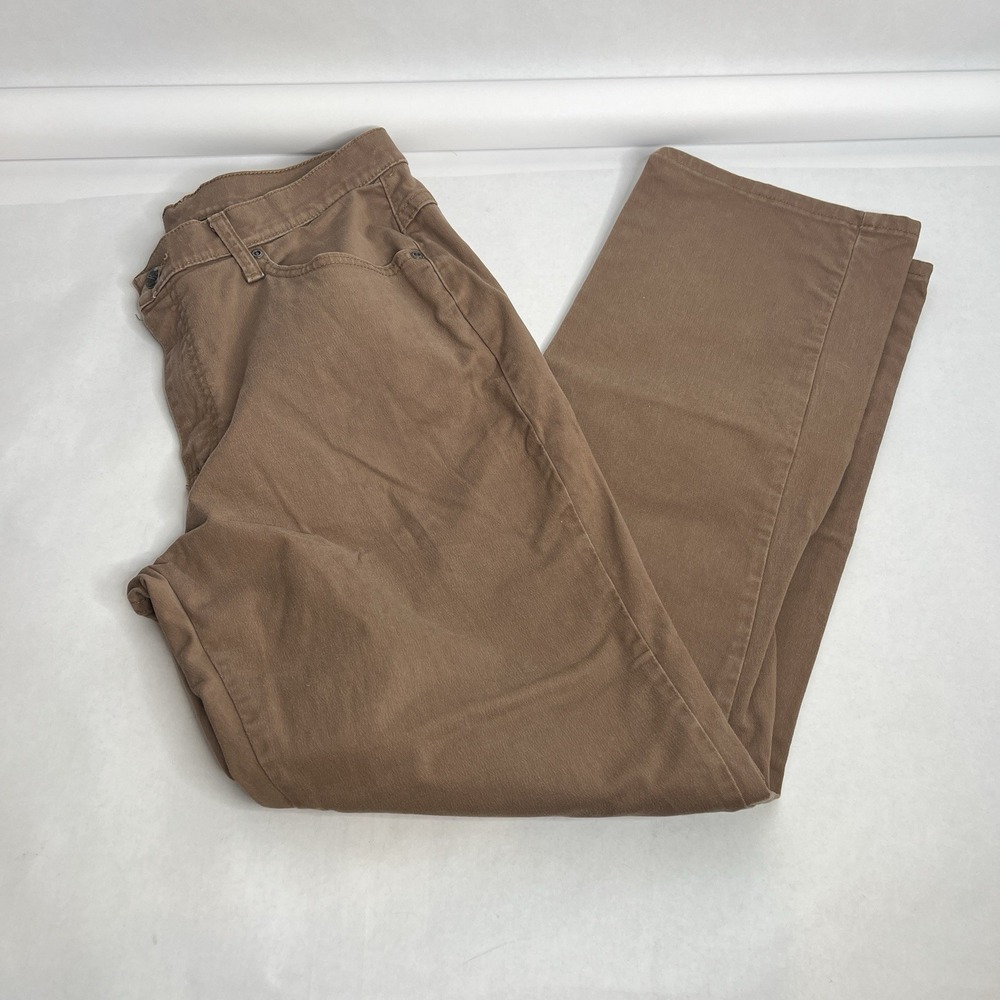 Vtg Riders Denim Jeans Brown 14 M Straight Stretch 31" Inseam Wide Leg 5 Pocket